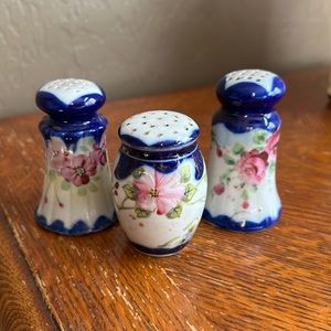Geisha cobalt blue salt and pepper set